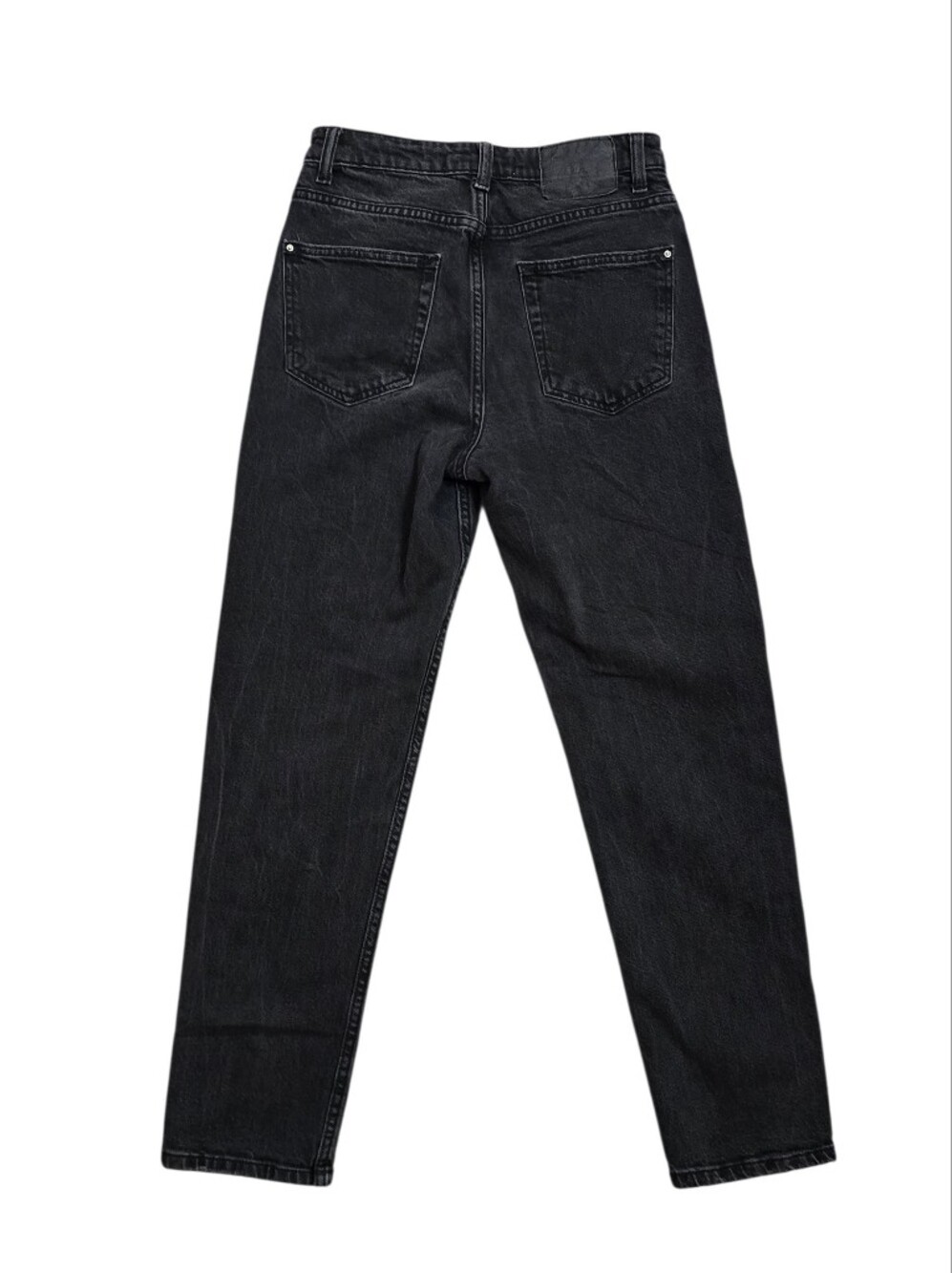 Zara Charcoal Grey/ Black Washed Mom High-rize Jeans 4 - Picture 2 of 6